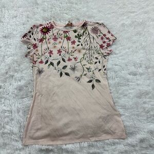 Ted Baker Pink Floral unity short sleeve shirt